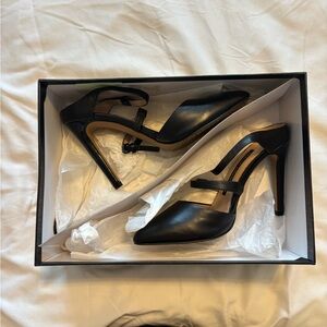 FRENCH CONNECTION Womens Black Mandalay Stiletto Slip On Heeled Mules Shoes 6